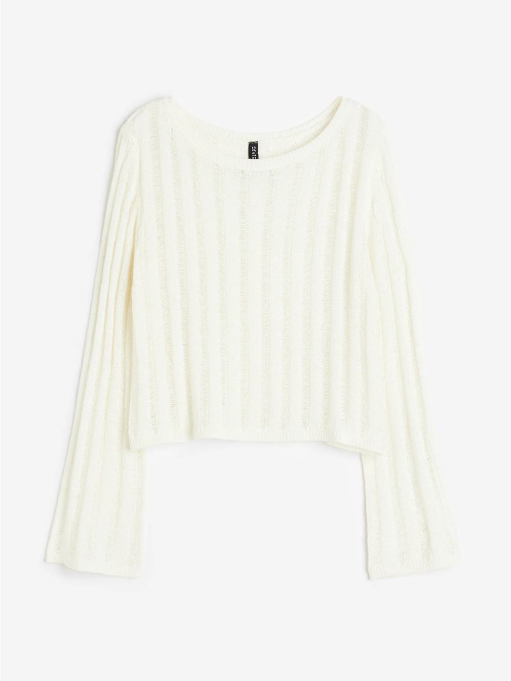 H&M New Cream Ladder Stitch Knit Sweater